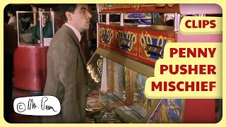 Mr BEAN Coin Pusher Machine! | Mr Bean Funny Clips | Mr Bean Official