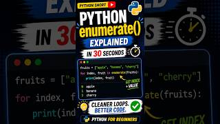 Python enumerate() Explained in 30 Seconds 🐍 | Python for Beginners