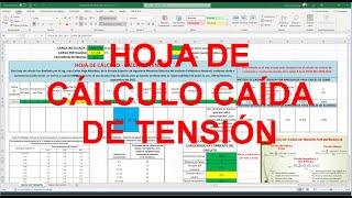 Hoja de cálculo Caída de tensión por métodos: impedancia y sección transversal screenshot 3