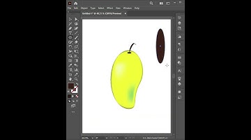 3d mango on adobe illustrator #shorts #youtubeshorts #adobeillustrator