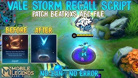 Vale Hero Recall Script [STORM RECALL] Full Sound Effect Aulus Patch | Mobile Legends