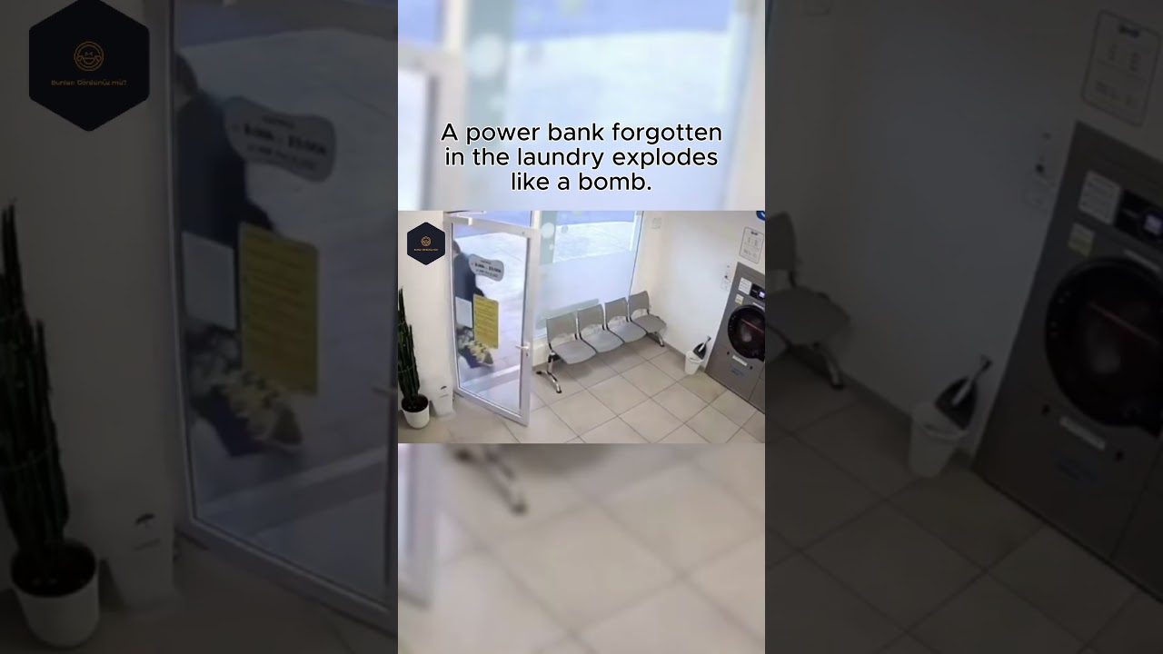 A power bank forgotten in the laundry explodes like a bomb. 