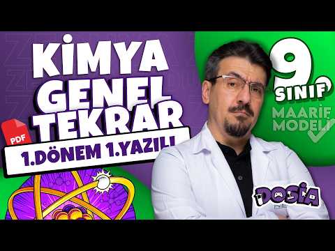9.sınıf Kimya 1.dönem 1.yazılı 2025-2026 | GENEL TEKRAR | Dosia Materyalleri | Meschemy Kimya