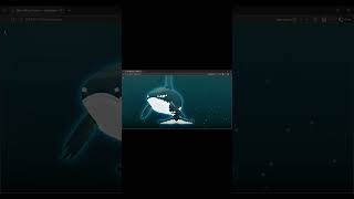Neon Whale Cursor 🌊 | Advanced HTML CSS JS Underwater Animation | #Shorts #coding