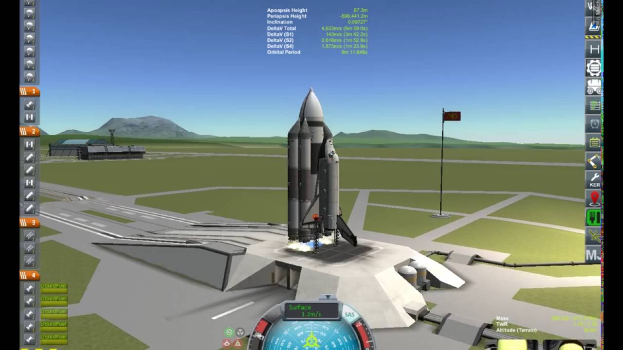 KSP 1.1.3 Запуск телескопа CactEye при помощи МТКС Буран - YouTube