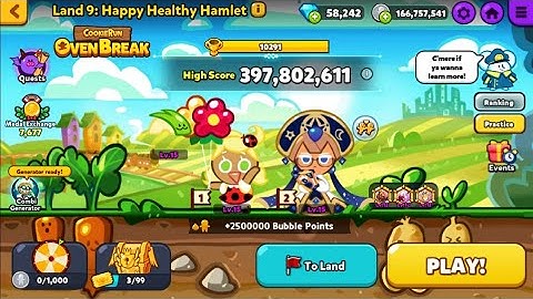 Cookierun ovenbreak SS4 - Land 9 : Appie Cookie + Blueberry Pie Cookie [397M+] (No Legendary)