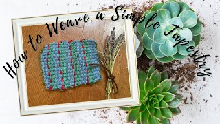 How to weave a simple weave on a cardboard loom/ Part 2 of weaving on a cardboard loom.