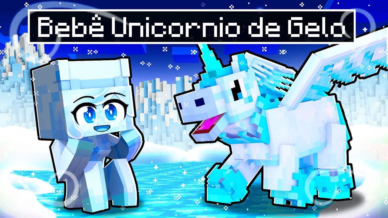 Miika JOGANDO como BEBÊ UNICÓRNIO de GELO no Minecraft ◂Miika▸