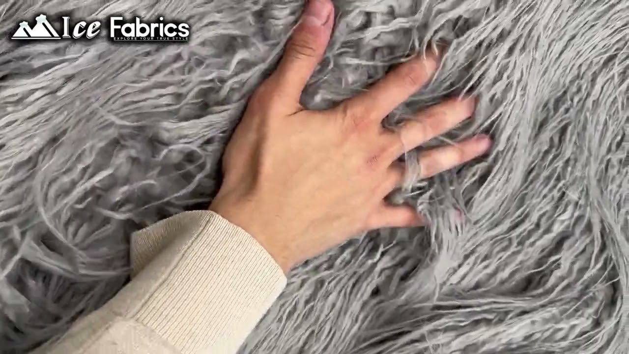 Black Mongolian Faux Fur Fabric | Yeti Luxe