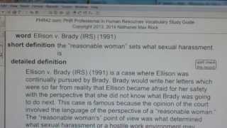 Ellison v. Brady (IRS) (1991) PHR SPHR Professional In Human Resources License Exam PHRPass.com