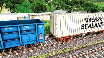 ICF BCNA COUPLING SHIP CONTAINER | BUMPY RAILROAD | RAILWORKS | TRAIN SIMULATOR 2024 | RAILROAD ATG