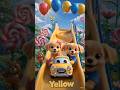 Learn Colors with Cute Sliding Cars 🌈🚗 | Fun Kids Cartoon Adventure #shorts