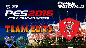 PES 2015 KIT EDITING - PERUGIA Kits Step by Step Guide for Next Gen