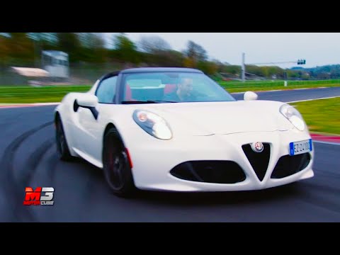 NEW ALFA ROMEO 4C SPIDER 2016 - FIRST TEST DRIVE ON TRACK VALLELUNGA ...