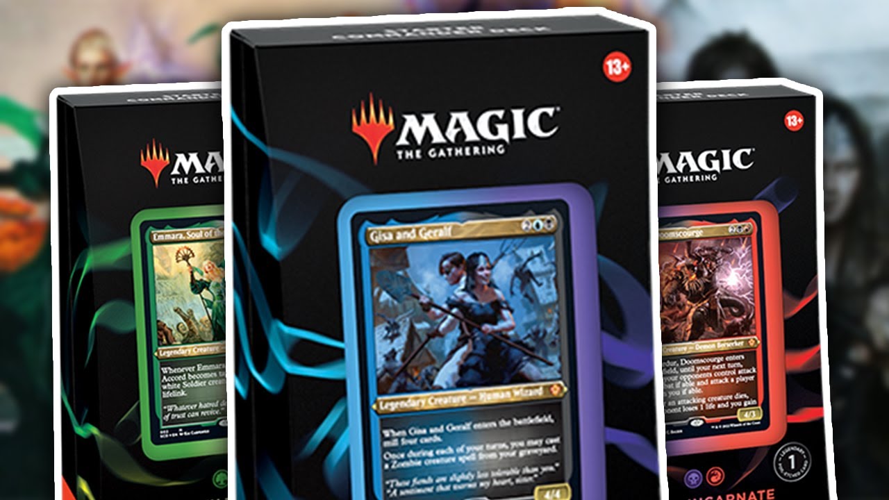 mtg commander deck msrp 2021 Packaging & Accessories 5-Deck Set - NO REGULAR CARDS/TOKENS! featuring a powerful legendary commander card designed to control the battlefield with fiery spells and relentless creatures Magic The Gathering Final Fantasy