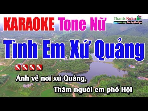Tình Em Xứ Quảng Karaoke 8795 | Tone Nữ - Nhạc Sống Thanh Ngân
