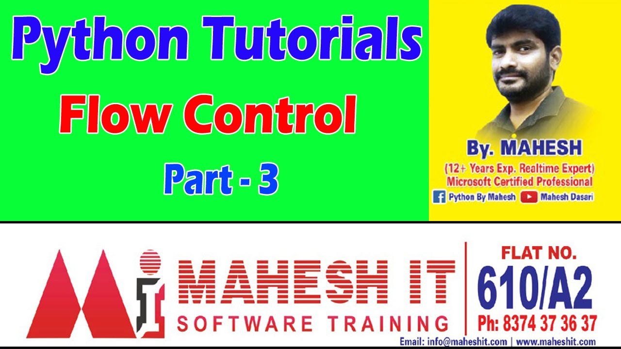 Python Tutorials | Flow Control Part - 3 | Class - 12 | by Mahesh sir ...