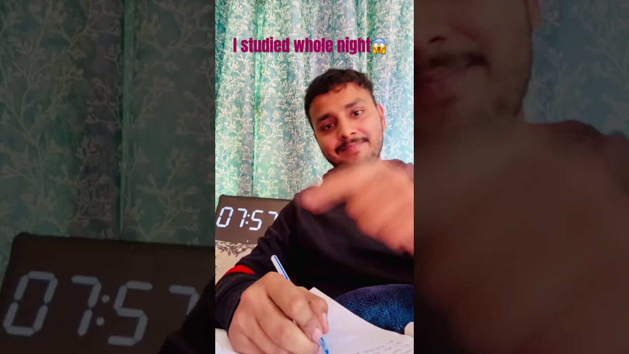 I studied whole night😱😱 #nightstudy #latenightstudy #shorts