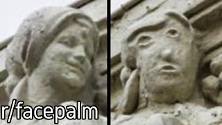 r/facepalm | Botched Statue Restoration...