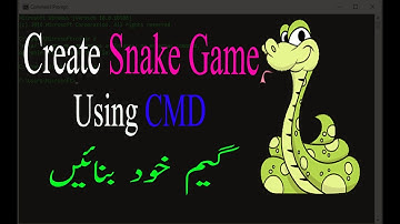 Create your own Snake Game by using cmd | Snake Game Khud banyen