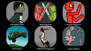 Alien Ragdoll Creator, Battle Playground, Stickman Playground, Melon Sandbox,Chainsaw Man Playground screenshot 5