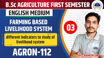 DIFFERENT INDICATORS TO STUDY OF LIVELIHOOD SYSTEM ||FARMING BASED LIVELIHOOD SYSTEM ENGLISH CLASSES