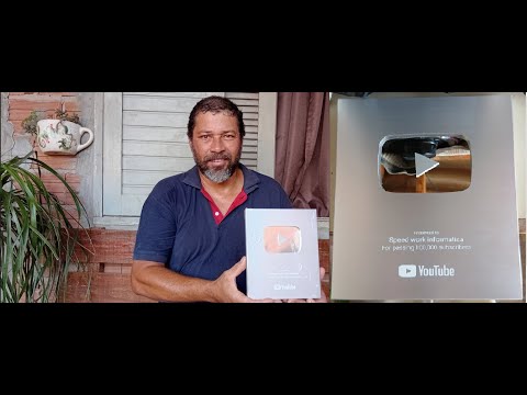 Pedreiro apresenta a placa de prata de cem mil inscritos agradeço todos vocês inscritos desse canal