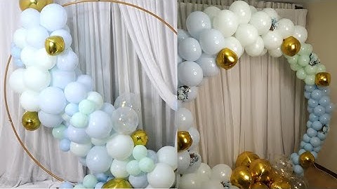 Unboxing of circle backdrop and DIY of balloon kit, creating 2 designs from 1 kit.