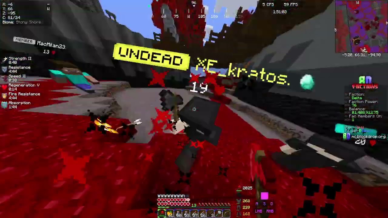 BlockDrop Factions PvP 1v1 (XE_Kratos) Reach?????