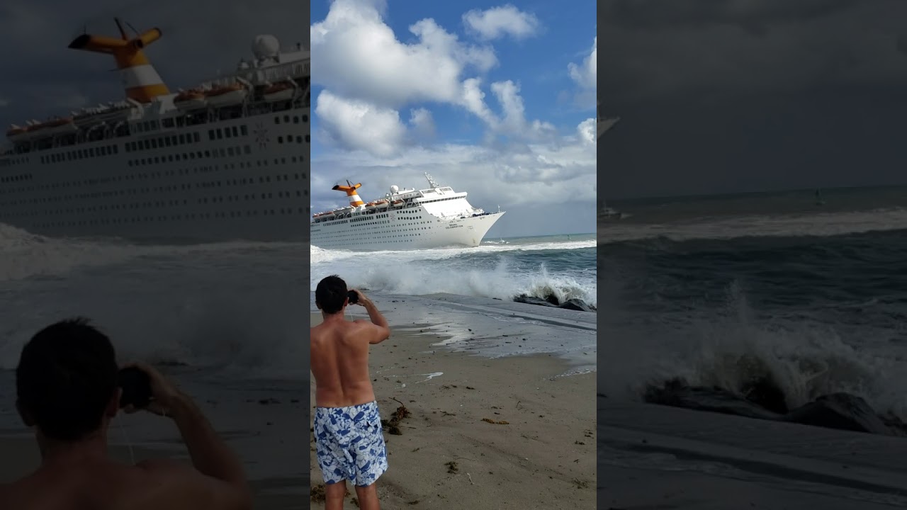 Video Fierce Waves Rock Cruise Ship At Lake Worth Inlet News The Palm Beach Post West Palm Beach Fl