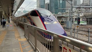 JR東日本E3系2000番台新幹線幹ｶﾀL70編成がつばさ91号山形•新庄行きとして東京駅20番線を発車する動画（2024.6.9）