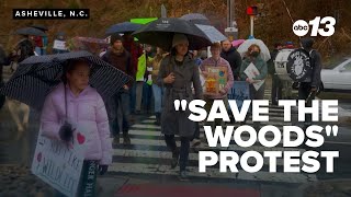 Protest at UNC Asheville to protect campus urban forest