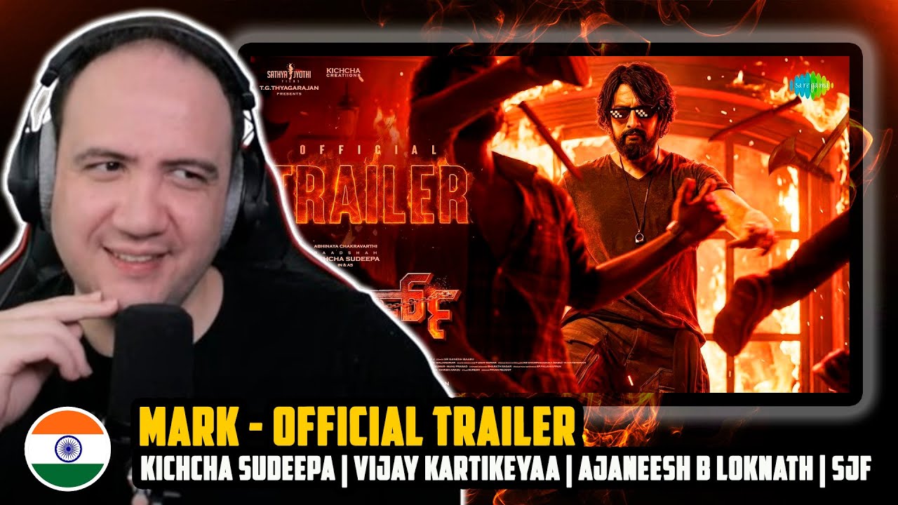 🇮🇳 Реакция официального трейлера Марка | Кичча Судипа | Виджай Картикеяа | Аджаниш | Реакция прод...