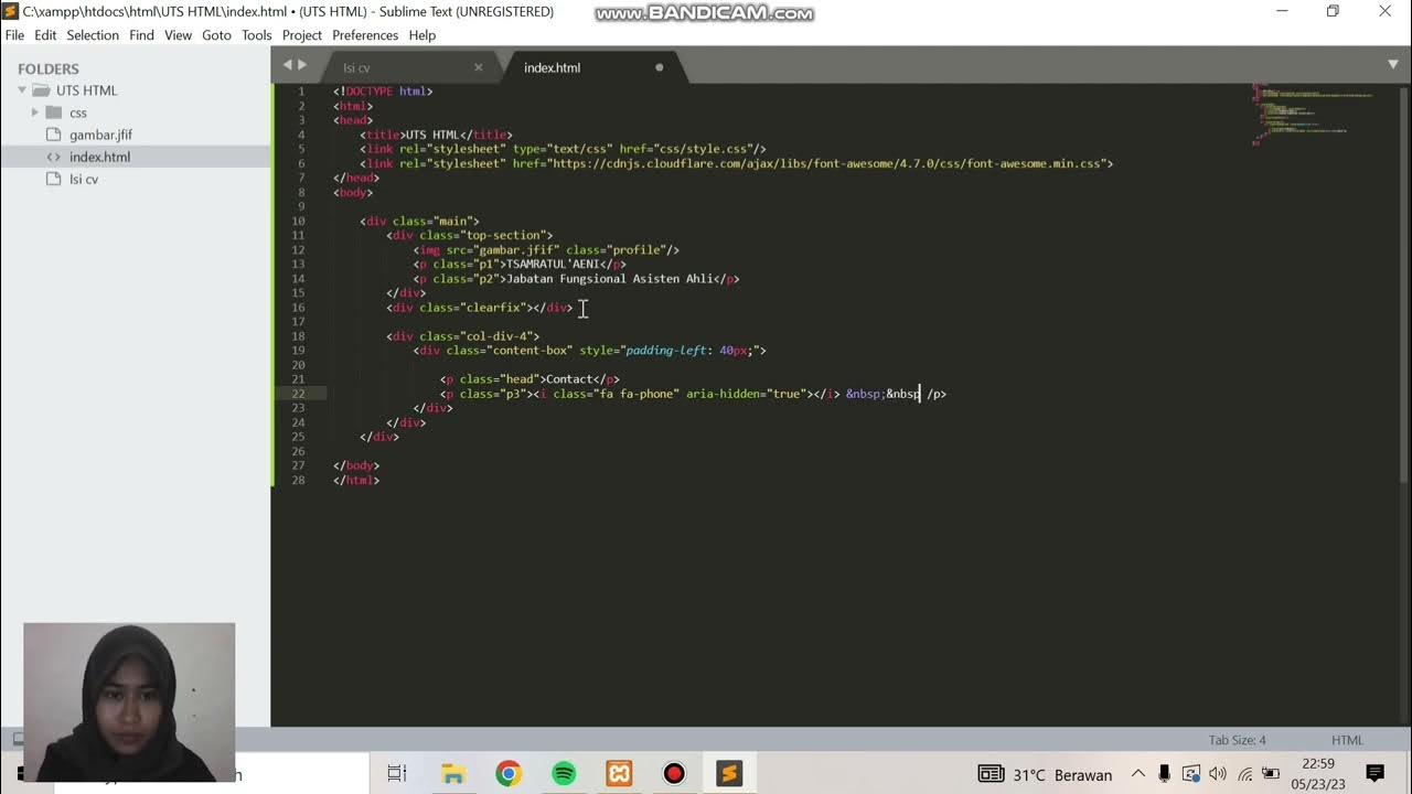 Membuat CV menggunakan HTML & CSS - YouTube