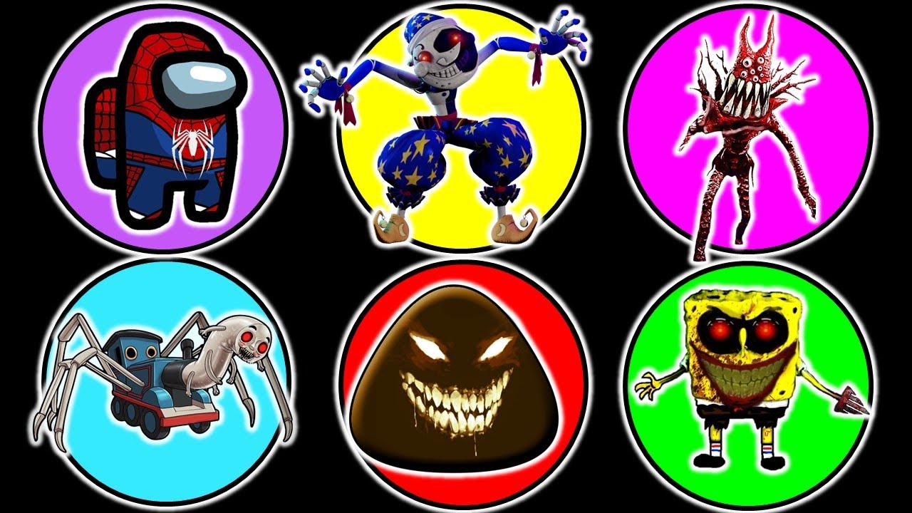 KUMPULAN MONSTER !! Pou Exe,Among US, Spongeboob Exe, Creepy Ban ban, Moondrop, Thomas Exe