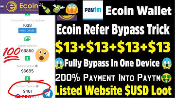 😱😱Ecoin Website Refer Hack Trick To Get 9-15$ | HOW FULLY VALID ACCOUNT | HOW TO WITHDRAW IN BANK