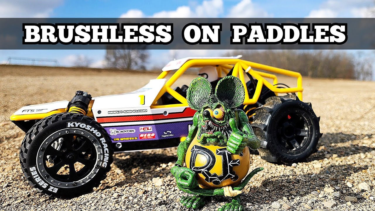 Kyosho Sand Master 2.0 Brushless On Paddle Tires - YouTube