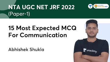 15 Most Expected MCQ For Communication | NTA UGC NET- JRF 2022 | Paper -1 | Abhishek Shukla