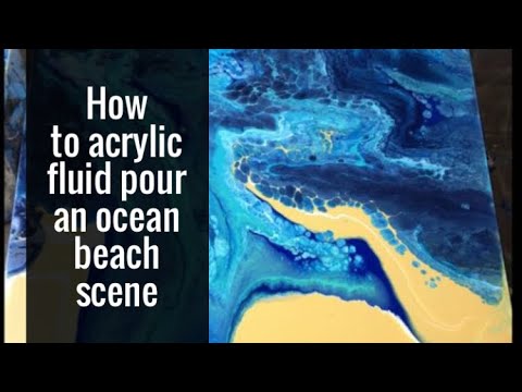How to fluid pour an ocean scene - Luna Creations