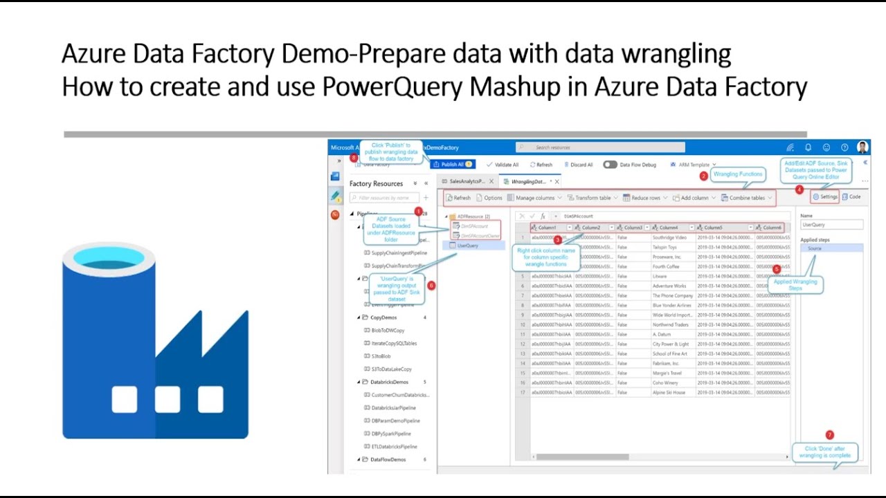 Azure Data factory Data wrangling | How to do Data wrangling in Azure Data  Factory - YouTube