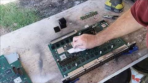 Tear-down and scrapping of an Enterasys 72-Port Platinum Distributed Forwarding Engine for gold.