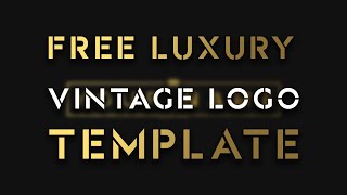 Free Luxury Vintage Logo Template #6 | D U Arts