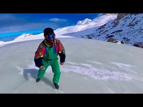 تجربة التزلج على الجليد في الجزائر بحيرة أوقلميم المتجمدة تيكجدة 