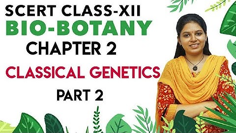 SCERT  Class 12 Botany  Chapter 2   Classical genetics (Part 2) - Tamil