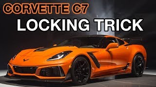 Corvette C7 door locking trick, no key fob needed!