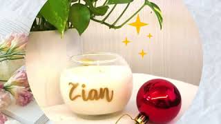 Personalize Scented Candle With Names
