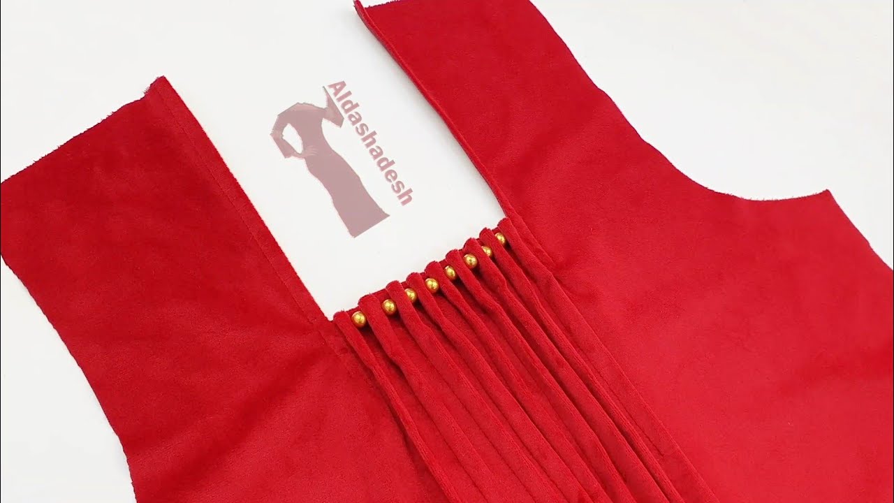 خياطة اجمل فصال شتوي بكسرات والخرز - Blouse sewing with beads