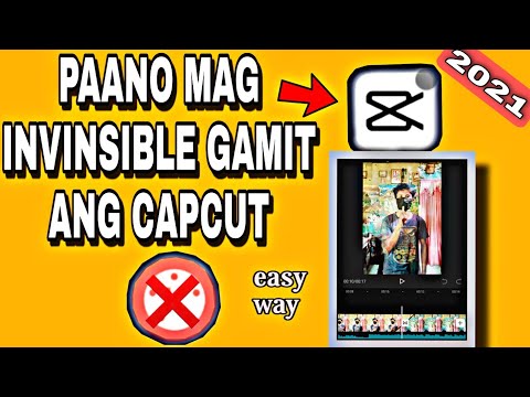 HOW TO INVISIBLE OR DISAPPEAR USING CAPCUT/TAGALOG TUTORIAL