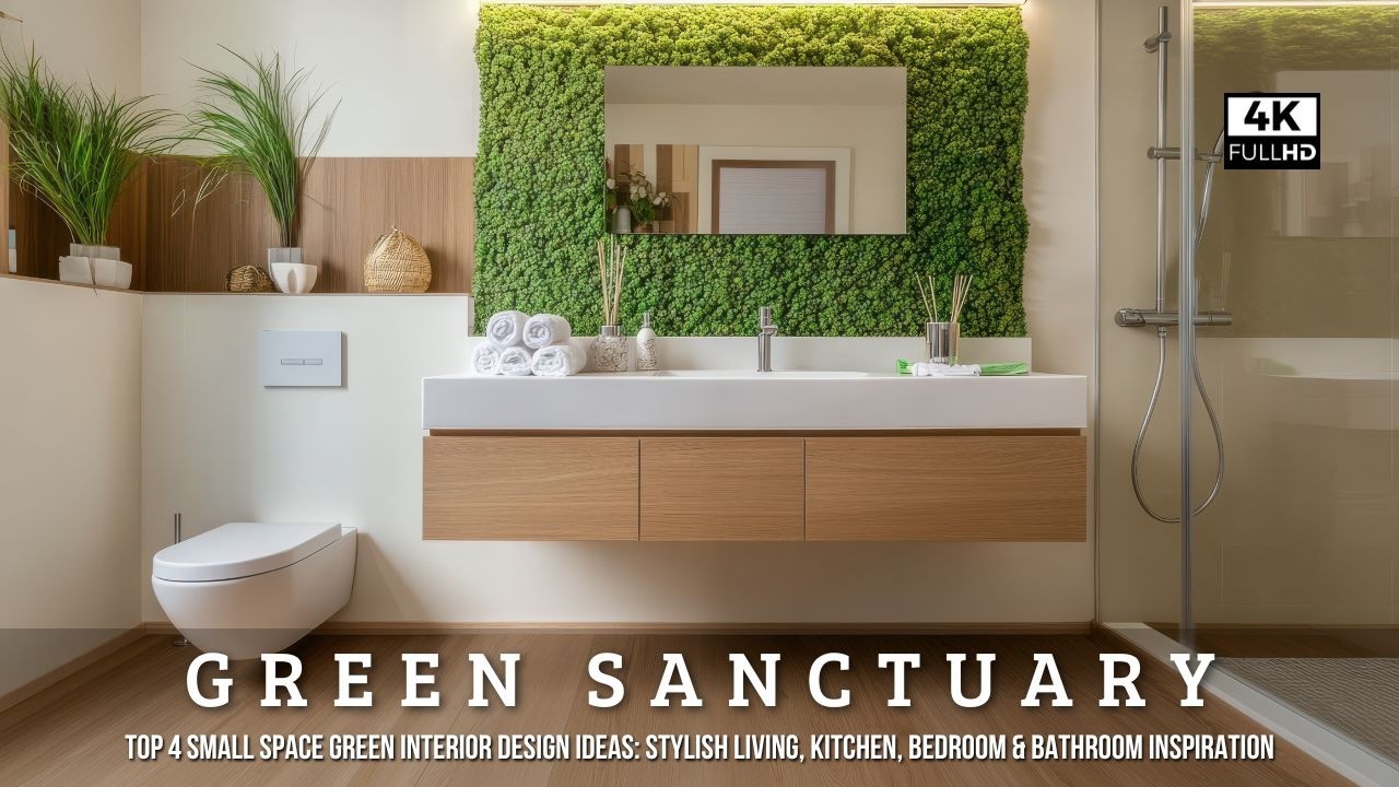Top 4 Small Space Green Interior Design Ideas Stylish Living, Kitchen, Bedroom & Bathroom Inspiratio