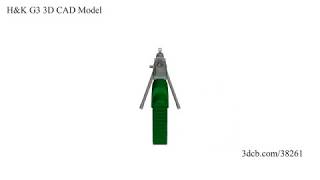H&K G3 CAD 3D Model